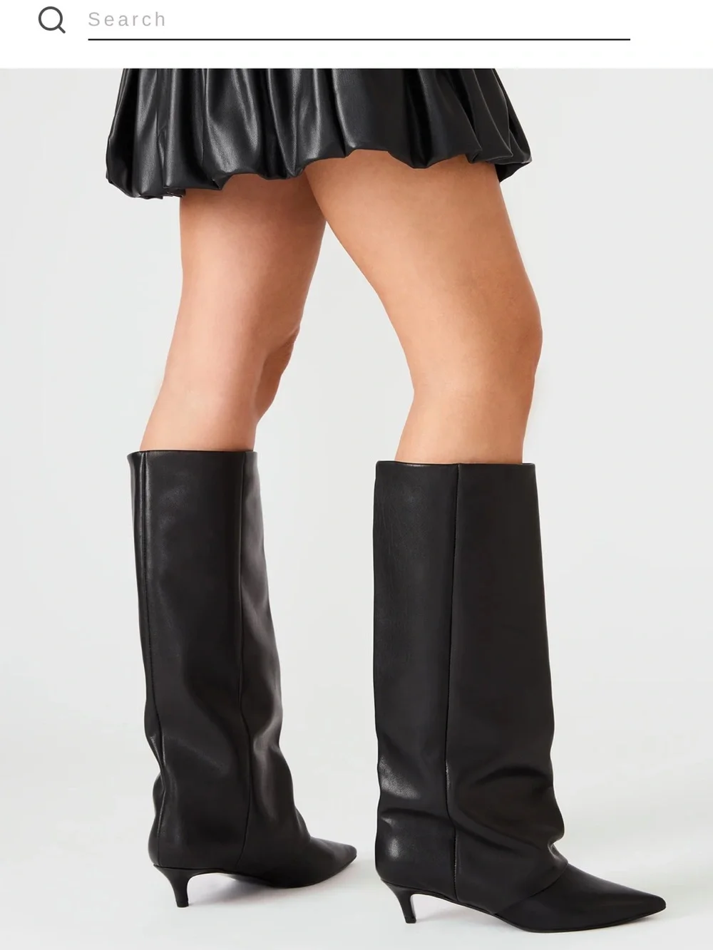 New Luca Classic Pointed-Toe Knee-High Boots - Black